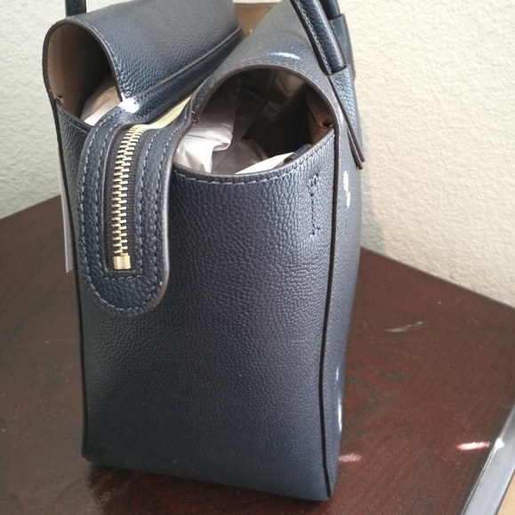 NWT MICHAEL KORS MERCER large satchel dark blue - Picture 8 of 8